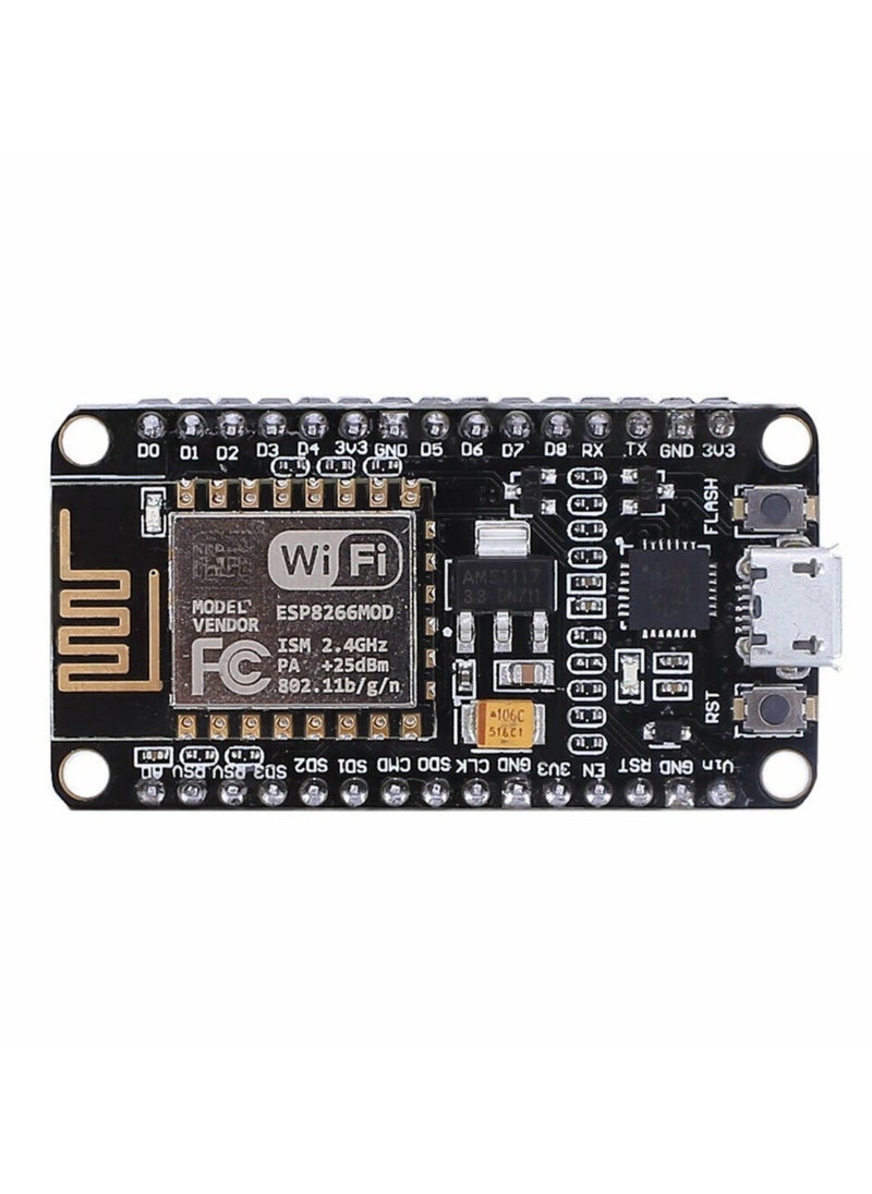ماركة غير محددة - وحدة تطوير واي فاي NodeMCU ESP8266 2.4 جيجا هرتز لنظام التشغيل Mac OS FZ1505 1505 ميجابايت في الثانية باللون الأسود - Image 1