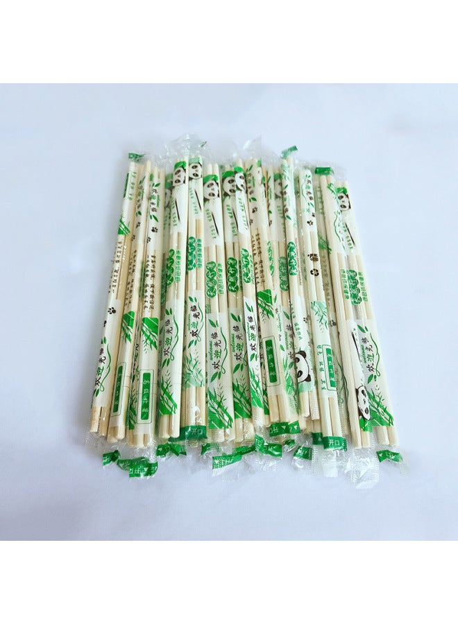 Disposable Chopsticks Bamboo Individually Packaged 19.5CM Bamboo Chopsticks Take-out Restaurant Special Chopsticks-Color:Green 4.5mm * Cm-1000 Pairs - Image 1