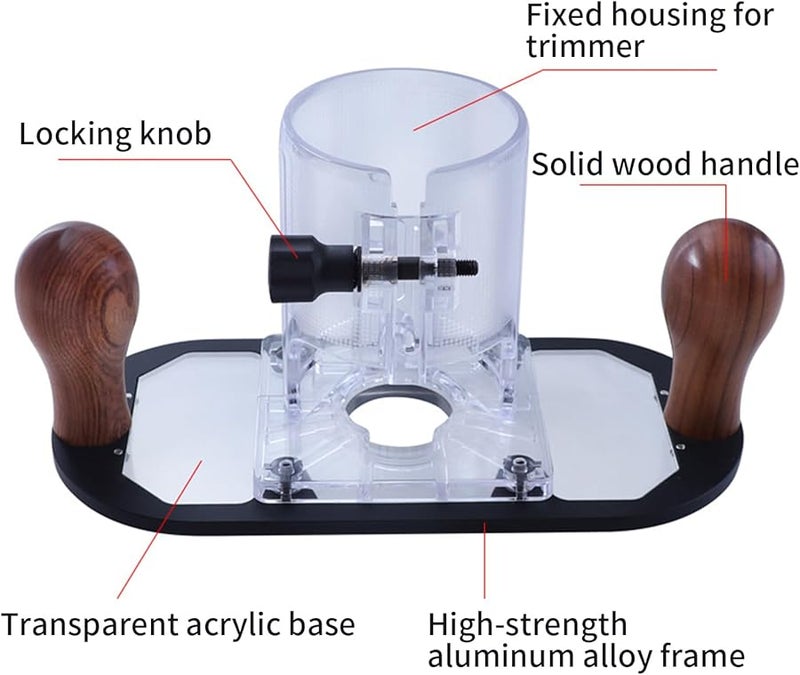 Clear Acrylic Router Base Plate For Woodworking Engraving And Inlay - Image 5