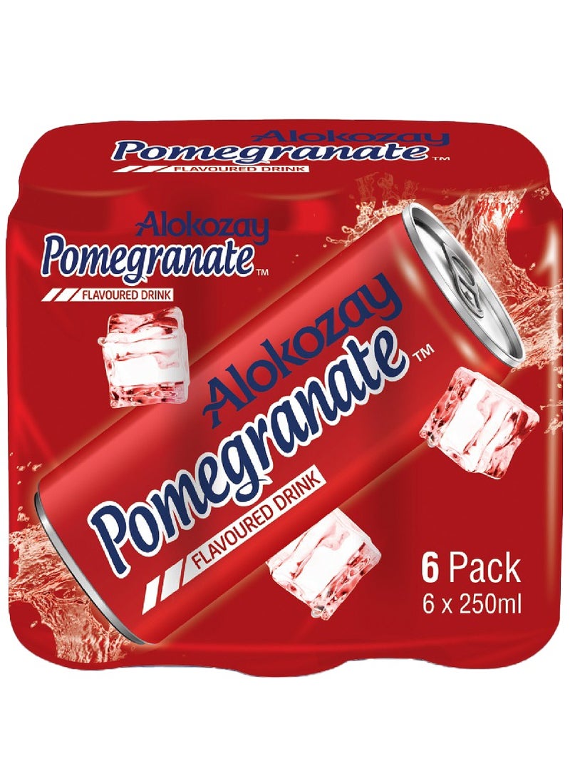 Alokozay Pomegranate Flavoured Drink Cans 6 x 250ml - Image 1
