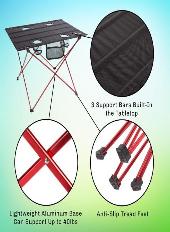 Wakeman Outdoors Camp Table-Outdoor Folding Table with 4 Cupholders and Carrying Bag-For Camping, Hiking, Beach, Picnic, Sporting Events, and More - Image 3