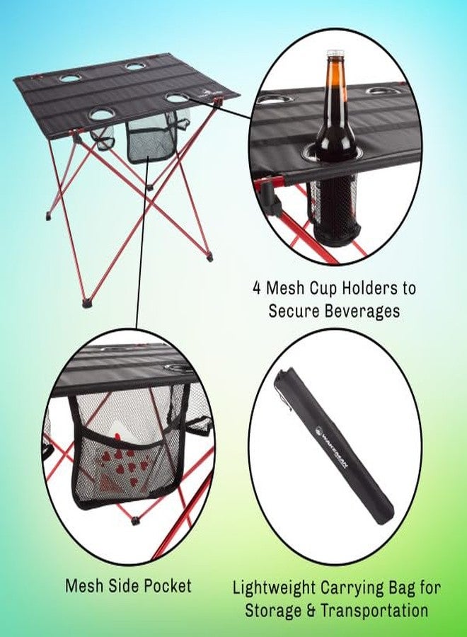 Wakeman Outdoors Camp Table-Outdoor Folding Table with 4 Cupholders and Carrying Bag-For Camping, Hiking, Beach, Picnic, Sporting Events, and More - Image 2