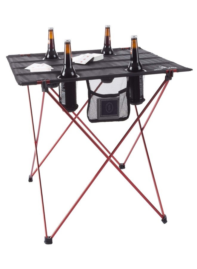 Wakeman Outdoors Camp Table-Outdoor Folding Table with 4 Cupholders and Carrying Bag-For Camping, Hiking, Beach, Picnic, Sporting Events, and More - Image 1