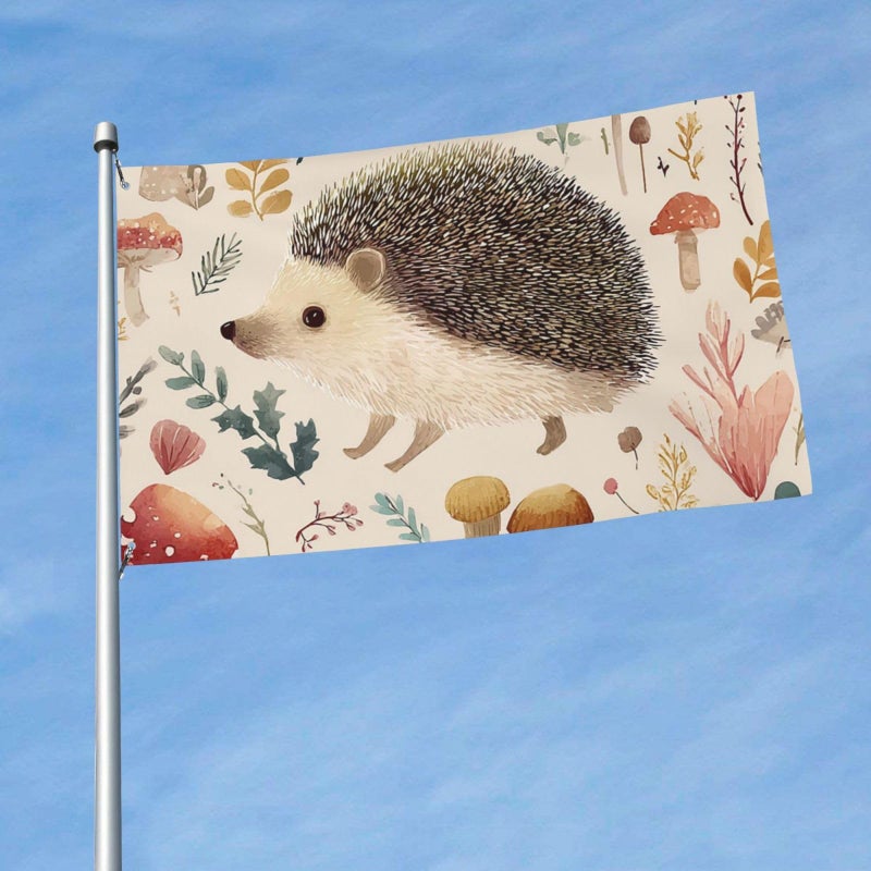 Double Sided Heavy Duty Outdoor Hedgehog Flag 3x5 Ft With Grommets For Garden Yard Decoration - Image 2