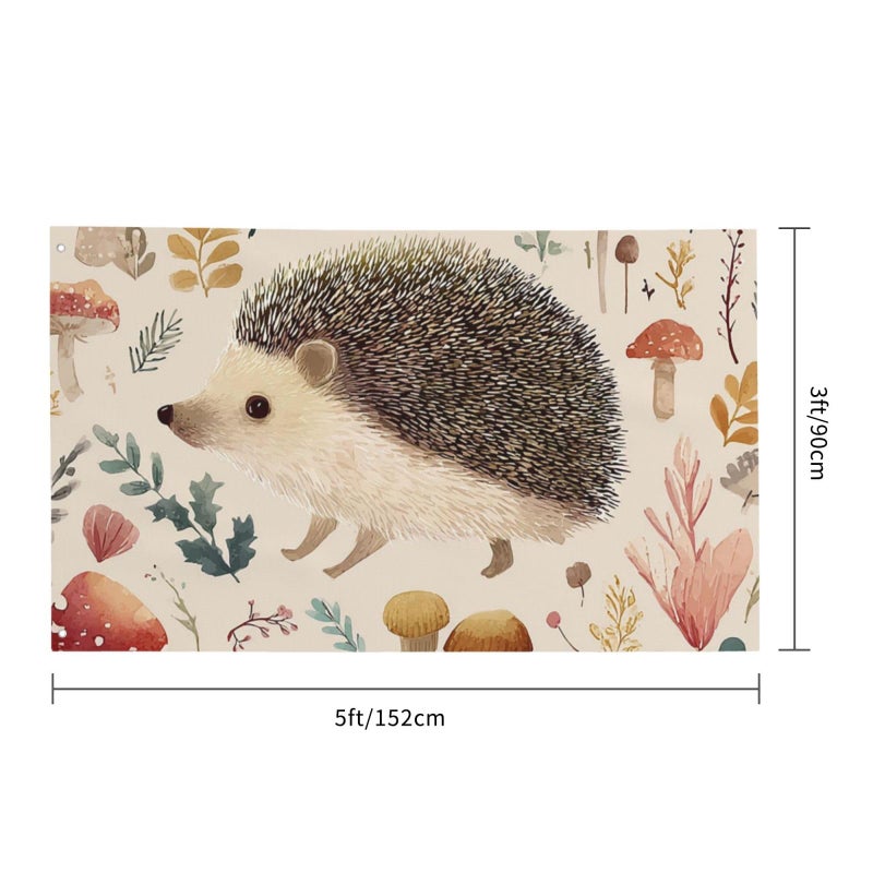 Double Sided Heavy Duty Outdoor Hedgehog Flag 3x5 Ft With Grommets For Garden Yard Decoration - Image 3