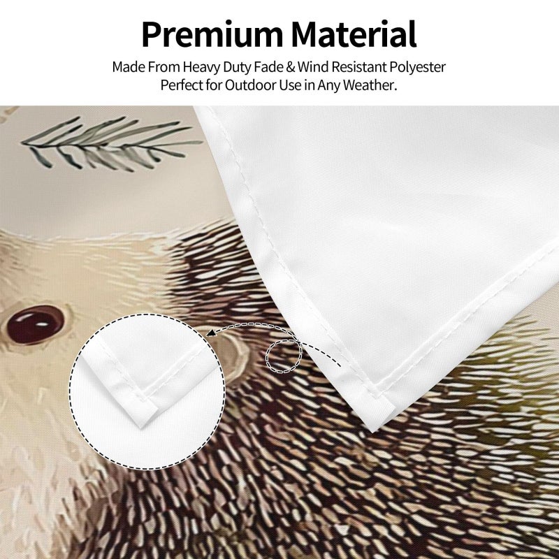 Double Sided Heavy Duty Outdoor Hedgehog Flag 3x5 Ft With Grommets For Garden Yard Decoration - Image 5