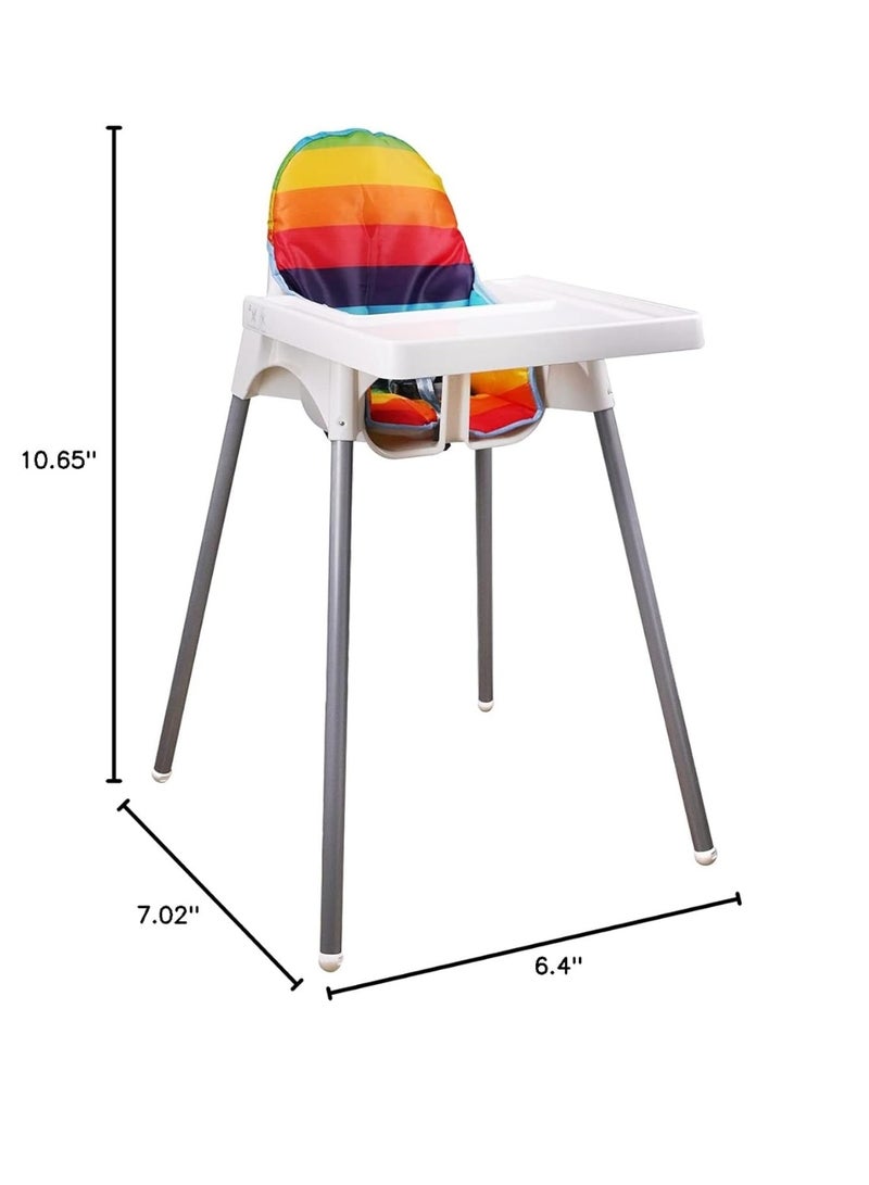 twoworld High Chair Cushion for Antilop Highchair, Baby High Chair Seat Cover Liner Mat Pad Cushion for Antilop High Chair Water Resistant (Rainbow Striped) - Image 2