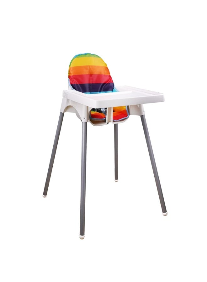 twoworld High Chair Cushion for Antilop Highchair, Baby High Chair Seat Cover Liner Mat Pad Cushion for Antilop High Chair Water Resistant (Rainbow Striped) - Image 1