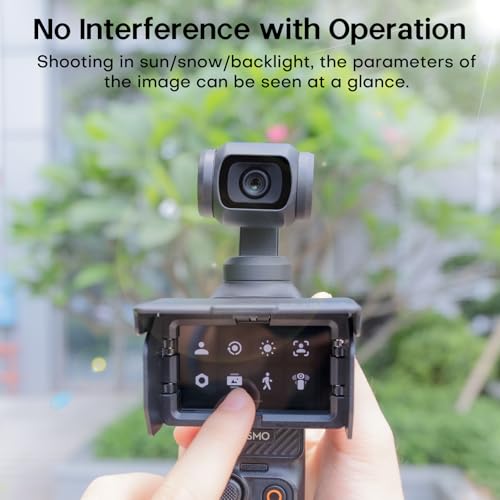 REYGEAK For DJI OSMO Pocket 3 Screen Sun Hood,Pocket 3 Screen Hood Cover,Foldable Gimbal Screen Protective Sunshade for DJI Pocket 3 Accessories - Image 5