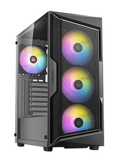 Antec AX61 Elite Mid Tower ATX Case – Mesh Front Panel for Maximum Airflow, Tempered Glass Side Panel, Supports Up to 6 Fans (120mm/140mm), Radiator Support (360mm Front, 240mm Top, 120mm Rear), GPU Clearance up to 350mm, Flexible Storage Options (2 x 3.5” HDD, 2 x 2.5” SSD), Tool-less Design, Superior Cable Management, Front I/O USB 3.0/2.0, HD Audio, Easy Access Dust Filters, Black | AX61 Elite