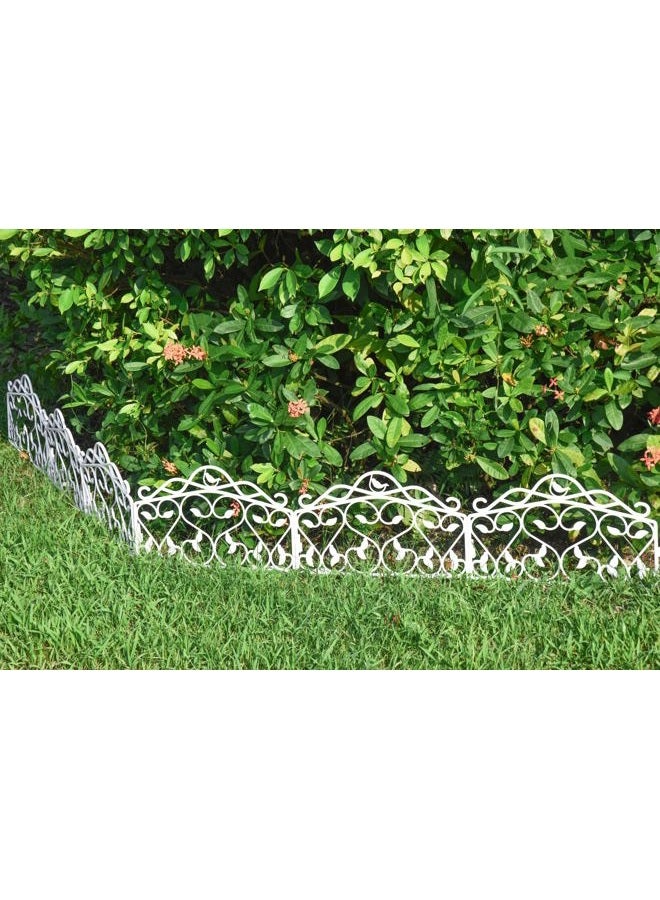 Evelyne Decorative Garden Border Edging: Faux Wrought Iron Leaf & Bird Design - Image 2