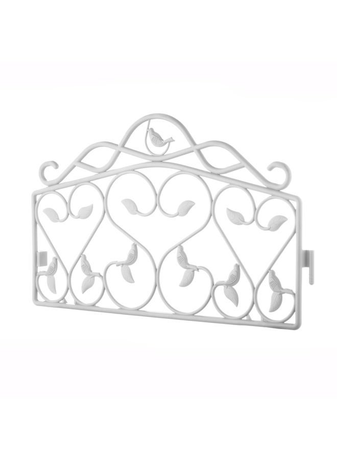 Evelyne Decorative Garden Border Edging: Faux Wrought Iron Leaf & Bird Design - Image 1