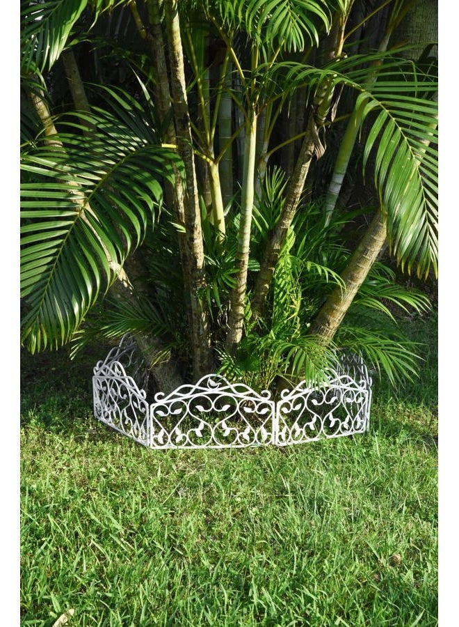 Evelyne Decorative Garden Border Edging: Faux Wrought Iron Leaf & Bird Design - Image 5