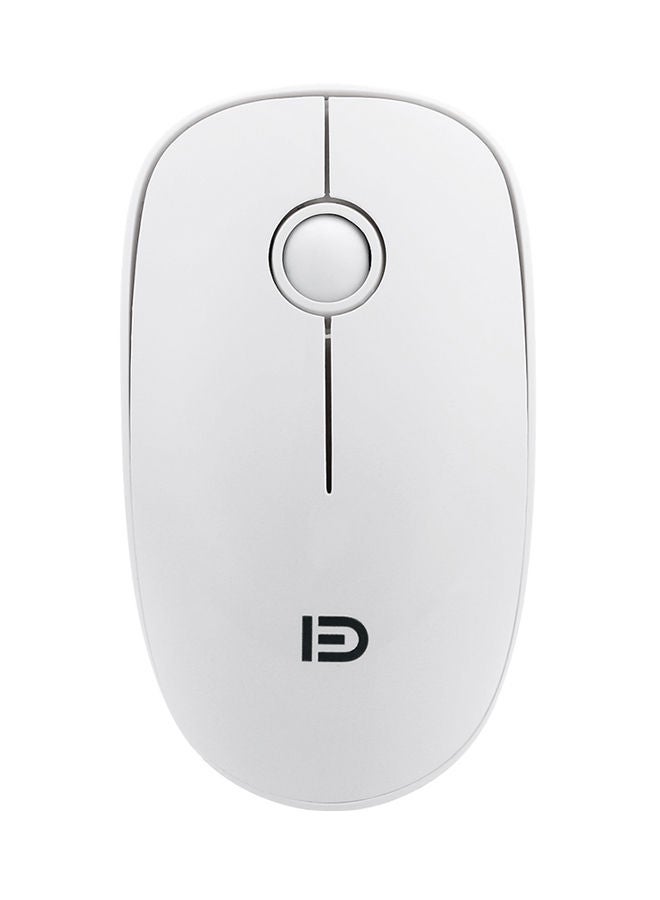 NIBEMINENT Wireless Mouse With Optical Sensor White - Image 1