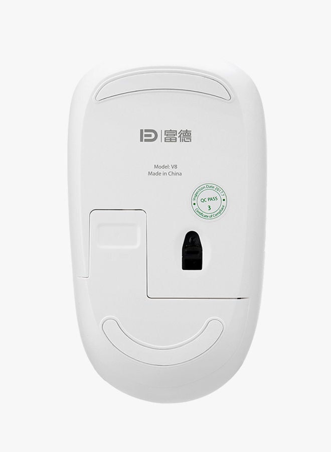 NIBEMINENT Wireless Mouse With Optical Sensor White - Image 2