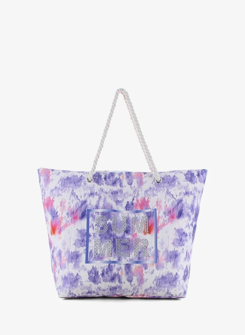 مارينا جالانتي Marina Galanti Mandas Fabric Beach Bag - Purple