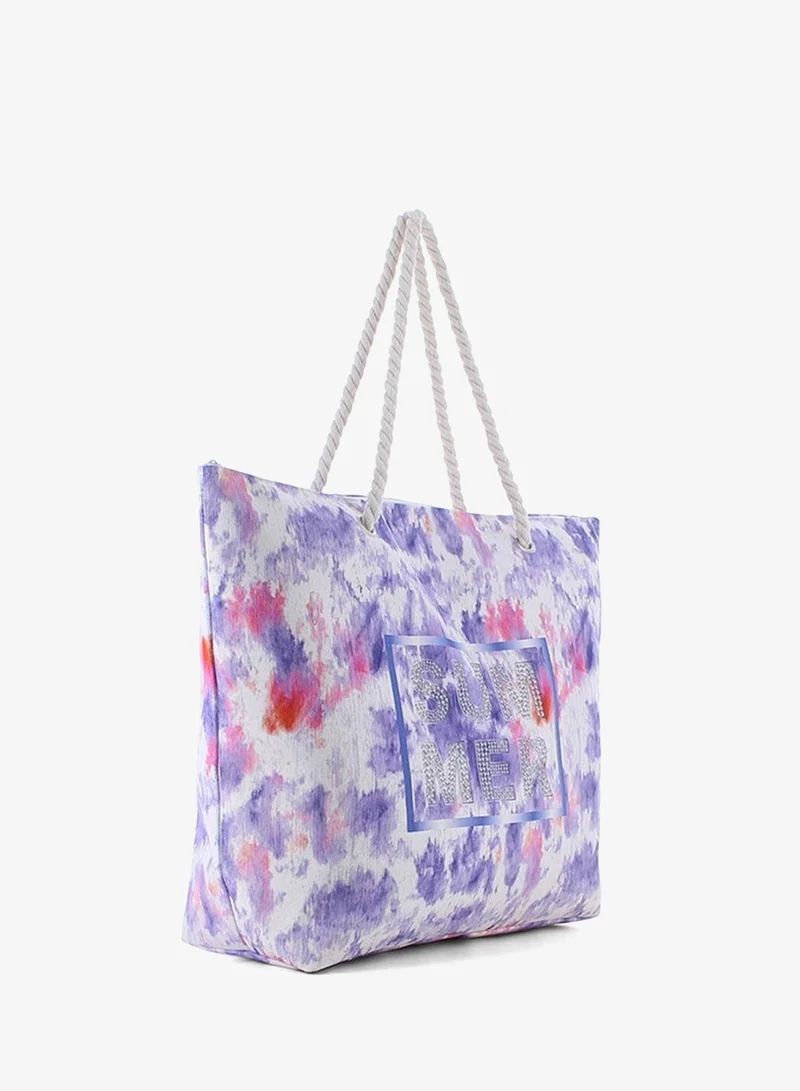مارينا جالانتي Marina Galanti Mandas Fabric Beach Bag - Purple