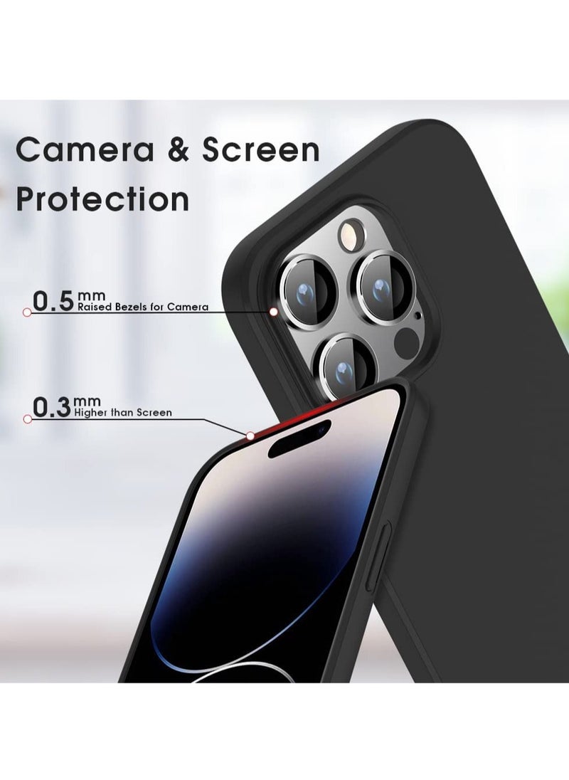 ELTRAZONE - Compatible iPhone 14 Pro Max Case Slim Fit Ultra-Thin [Guardian Series] Soft TPU Matte Finish Coating Phone Cases Lightweight Anti-Scratch Back Cover Grip 6.7" (2022)-Black - Image 1