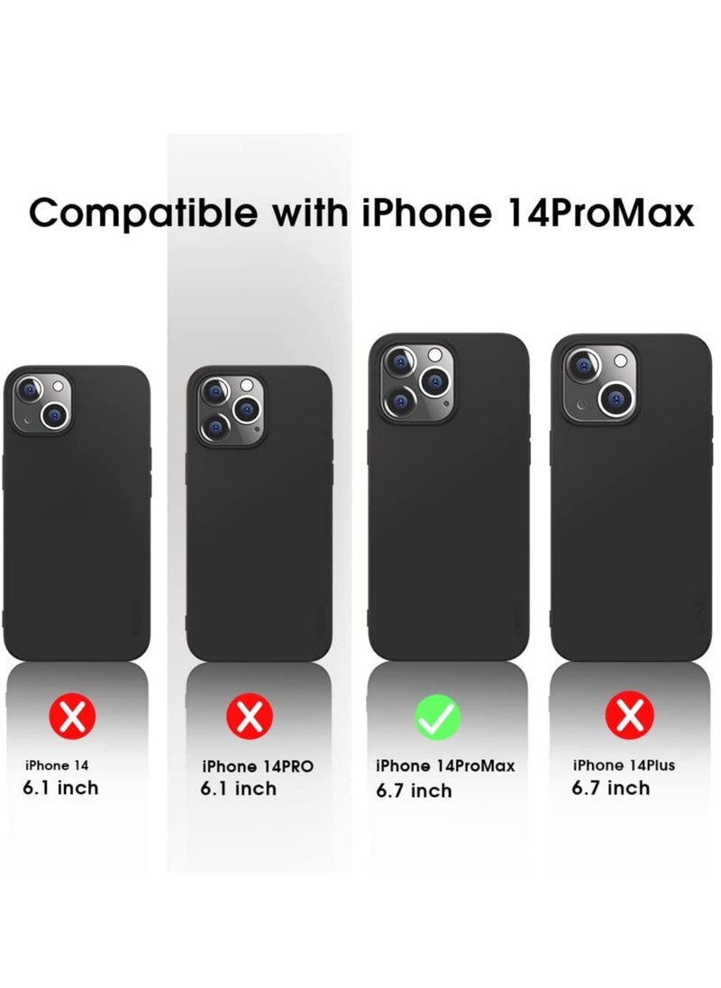 ELTRAZONE - Compatible iPhone 14 Pro Max Case Slim Fit Ultra-Thin [Guardian Series] Soft TPU Matte Finish Coating Phone Cases Lightweight Anti-Scratch Back Cover Grip 6.7" (2022)-Black - Image 1
