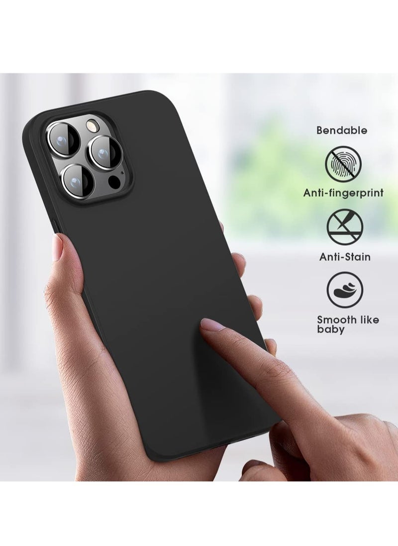 ELTRAZONE - Compatible iPhone 14 Pro Max Case Slim Fit Ultra-Thin [Guardian Series] Soft TPU Matte Finish Coating Phone Cases Lightweight Anti-Scratch Back Cover Grip 6.7" (2022)-Black - Image 1