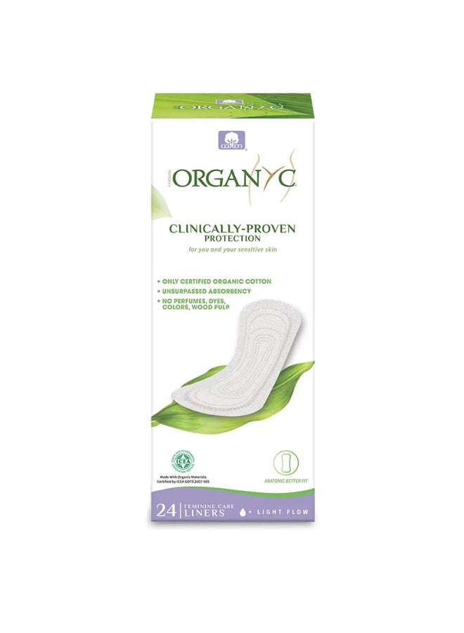 Organyc 100% Organic Cotton Panty Liners Flat