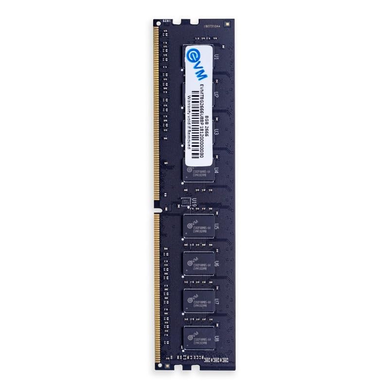 EVM 8GB DDR4 Desktop RAM 2666MHz - Update Your Desktop's Performance - CL15 Latency - Compatible with Intel, AMD, and Mac Systems - 10 Years Warranty (EVMT8G2666U88P) - Image 1