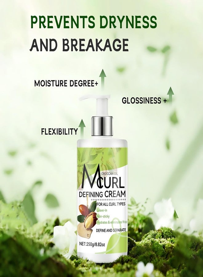 Grospe Curl Defining Cream，No-Rinse Long-Lasting Curl Cream for Curly Hair Prevents Frizz, Moisturizing, Smoothing for Curly & Wavy Hair，Suitable for All Curl Types，250g/8.82Fl Oz - Image 4