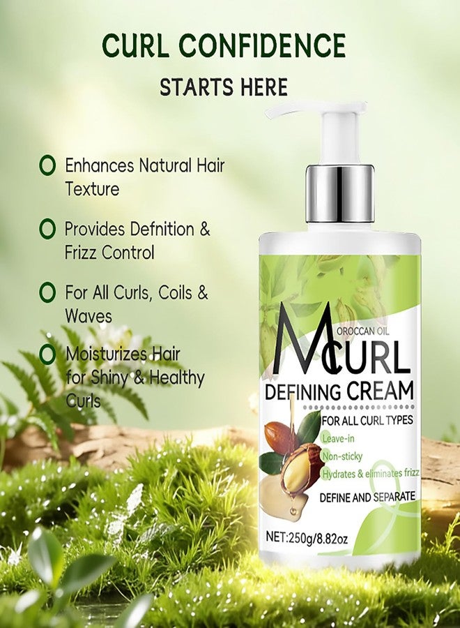 Grospe Curl Defining Cream，No-Rinse Long-Lasting Curl Cream for Curly Hair Prevents Frizz, Moisturizing, Smoothing for Curly & Wavy Hair，Suitable for All Curl Types，250g/8.82Fl Oz - Image 2
