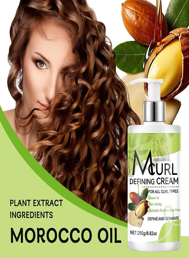 Grospe Curl Defining Cream，No-Rinse Long-Lasting Curl Cream for Curly Hair Prevents Frizz, Moisturizing, Smoothing for Curly & Wavy Hair，Suitable for All Curl Types，250g/8.82Fl Oz - Image 3