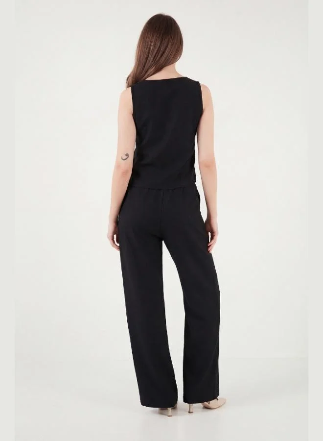 Lela  Lela Regular Fit Tie Detail Crew Neck Suit Women's SET 5866466 for Women | Best Price UAE