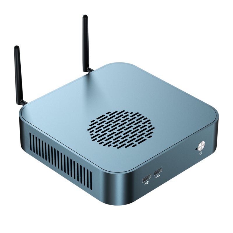 Mini PC: Grey Metal Mini Host With AMD Ryzen 9 5900HX 8-Core 16-Thread Processor - 4K Triple Display Support BT5.2 WiFi6 Gigabit Ethernet For Home Office Gaming Grey - Image 1