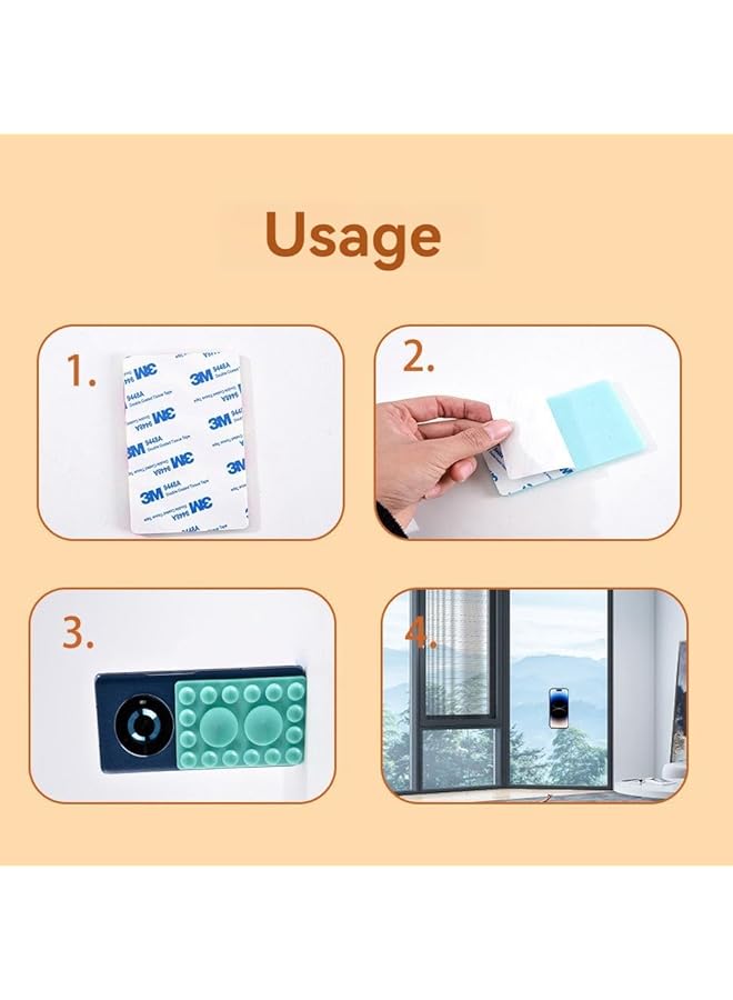 S-TOP Suction phone case Silicone Suction Phone Case Adhesive Mount ，Phone Accessories，Anti slip phone holder，Hands-Free Sticky Phone Grip for iPhone and Android (Black) - Image 1