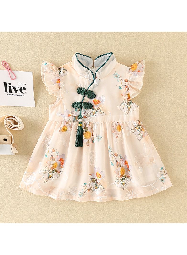 Loquat Baby Thin Chinoiserie Cheongsam Skirt  - Image 1