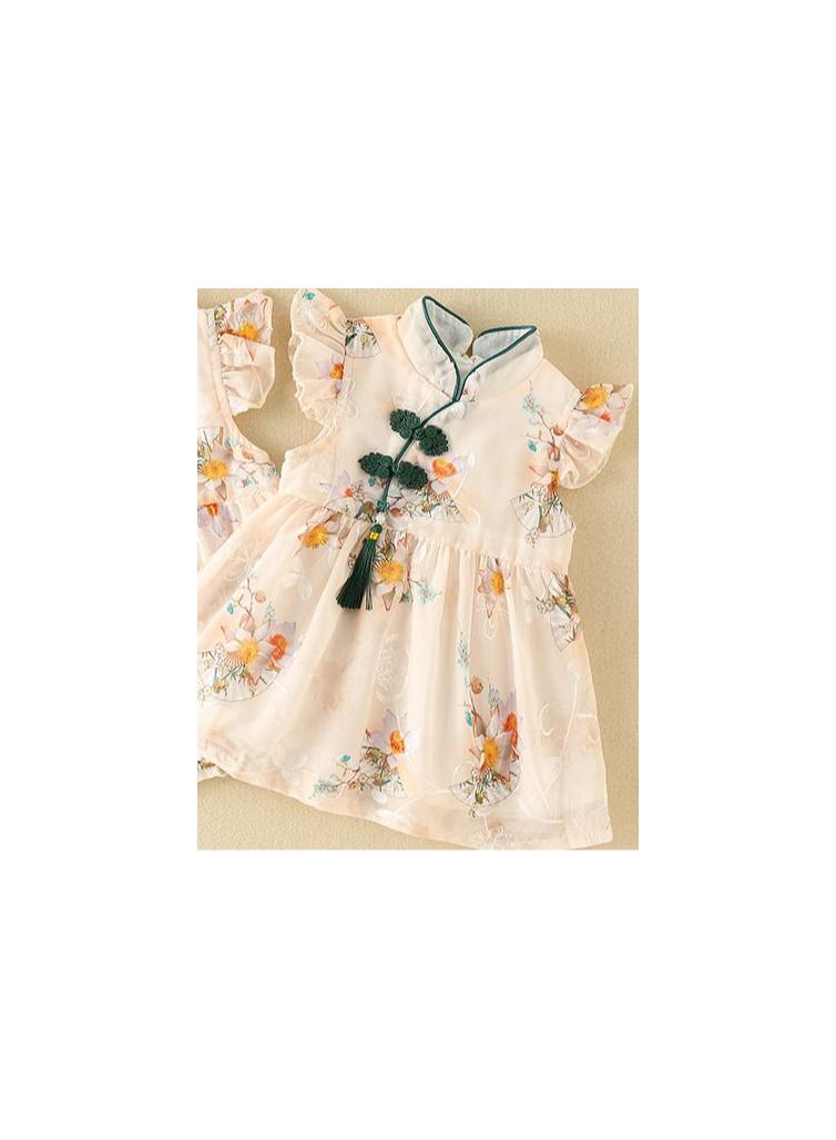 Loquat Baby Thin Chinoiserie Cheongsam Skirt  - Image 2