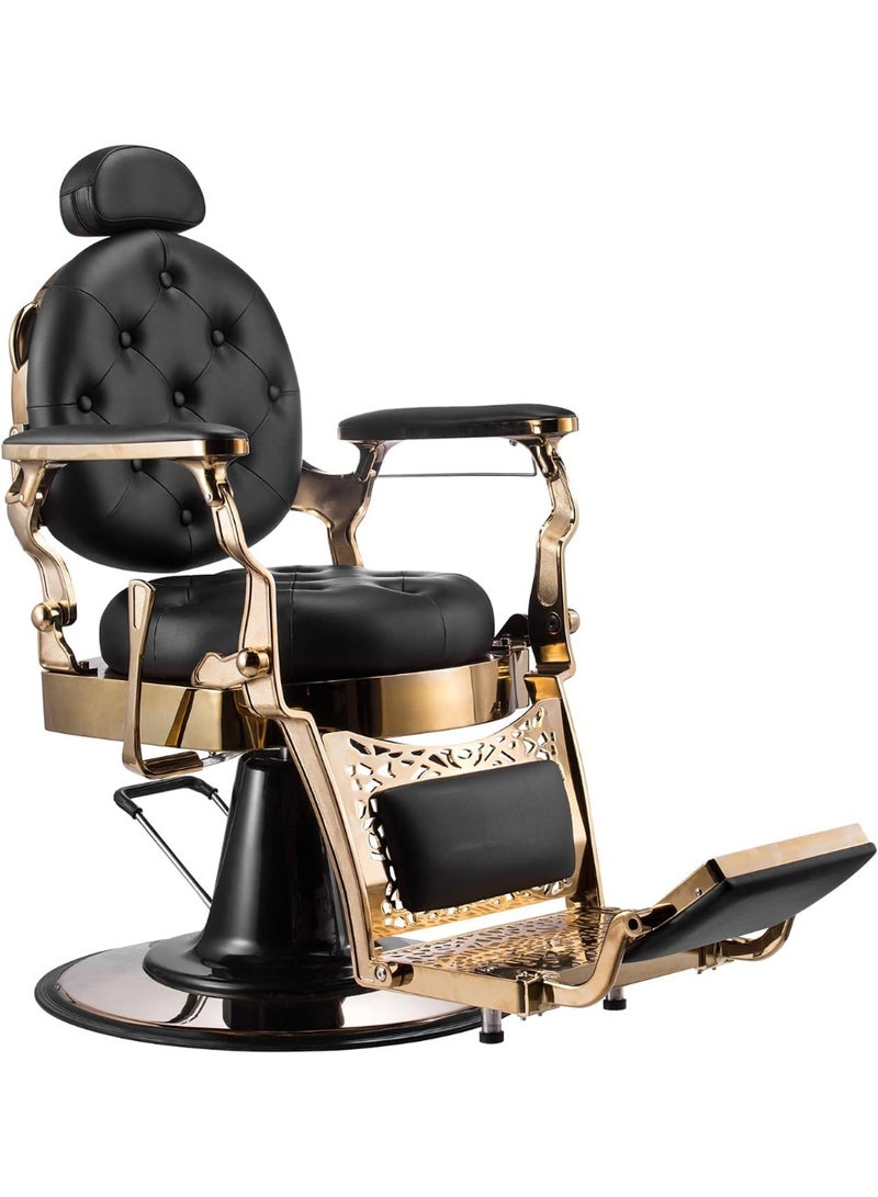 Meishida Barber Chair Heavy Duty Metal Frame, Large Pump Hydraulic, Swivel & Reclining Chair  - Image 1