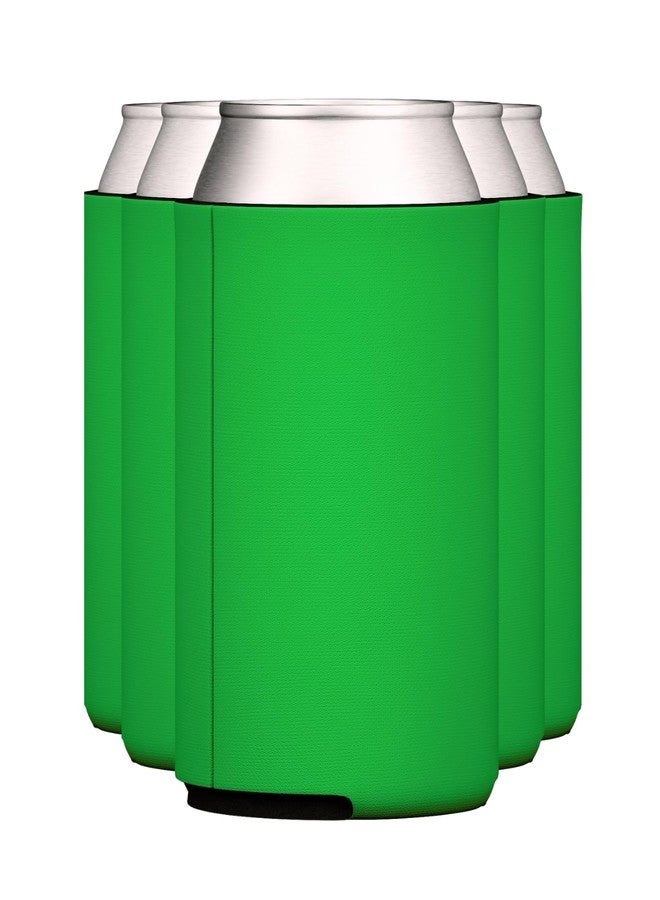 جي7 باور أغطية تبريد علب المشروبات من تاهو باي (عبوة من 5 قطع) أغطية عازلة ناعمة سادة للمشروبات الغازية والبيرة وزجاجات المياه ومشاريع الفينيل الحراري وهدايا الزفاف (أخضر كيلي) - Image 1