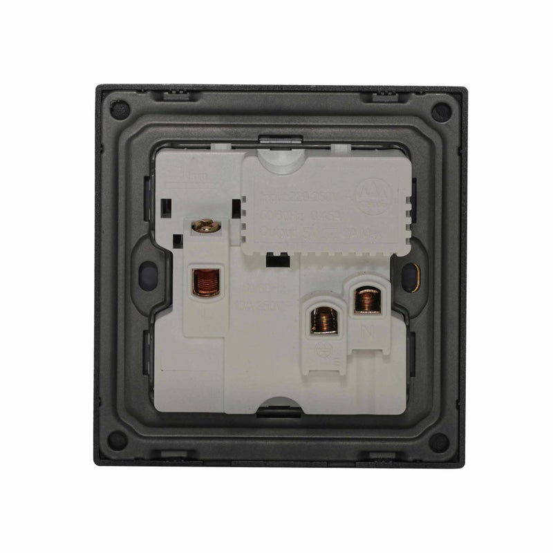 Donmarco مقبس MF مفرد 13A USB + Type-C (5V 3.1A) – زجاج فائق النحافة، مقبس كهربائي مقاوم للحريق، ضمان 3 سنوات، شحن سريع، متعدد الوظائف (رمادي مطفي) | مقبس طاقة - Image 4