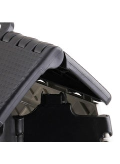 MARKWELL Markwell Plastic Multipurpose Moveable Portable 120 kg Capacity Folding Stool 18 Inch Height Black White  - Image 4