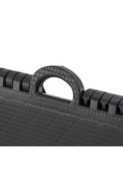 MARKWELL Markwell Plastic Multipurpose Moveable Portable 120 kg Capacity Folding Stool 18 Inch Height Black White  - Image 2