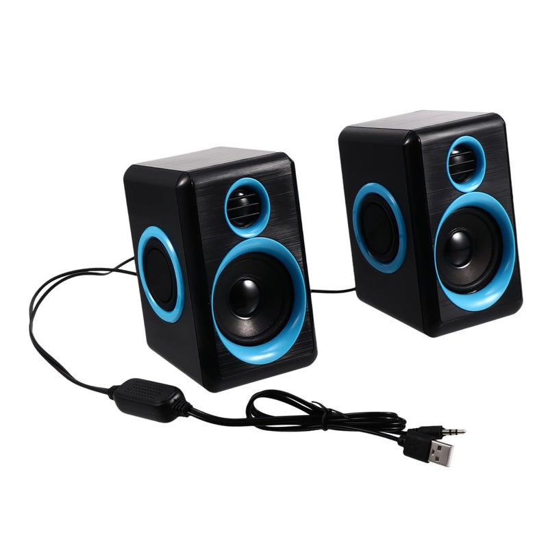 Mini Desktop Computer Speakers USB Powered Compact Surround Sound Loudspeaker For Laptop Home Office - Image 2