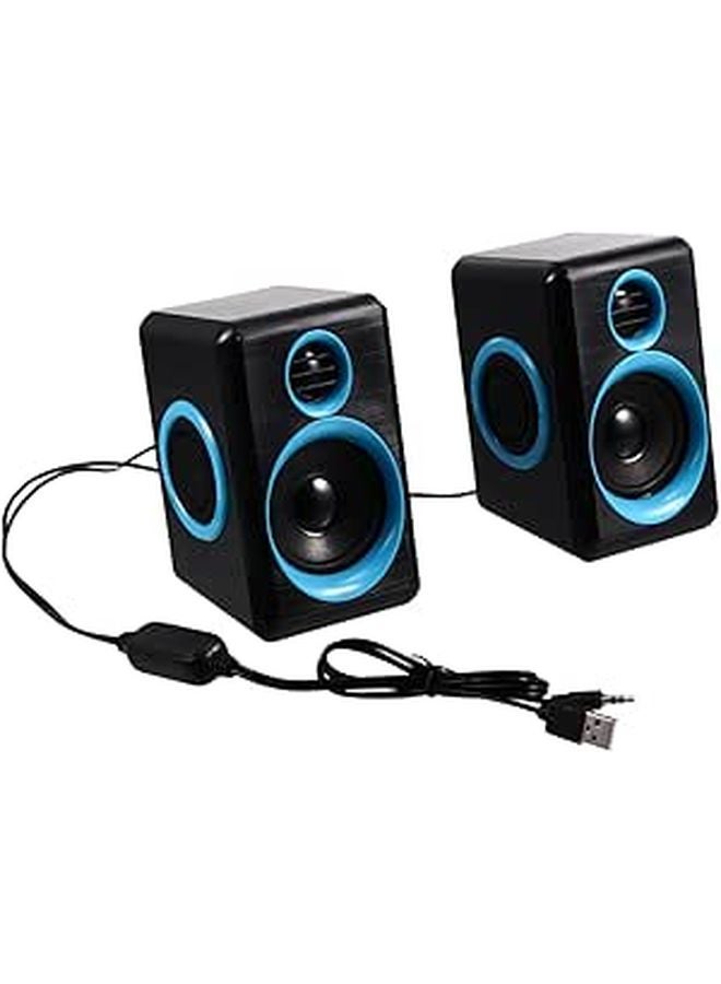 Mini Desktop Computer Speakers USB Powered Compact Surround Sound Loudspeaker For Laptop Home Office - Image 1