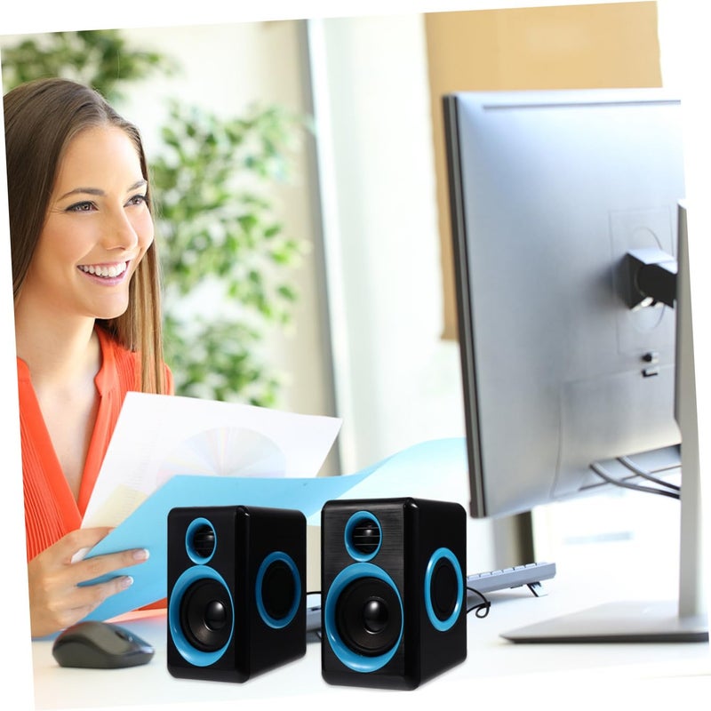 Mini Desktop Computer Speakers USB Powered Compact Surround Sound Loudspeaker For Laptop Home Office - Image 5