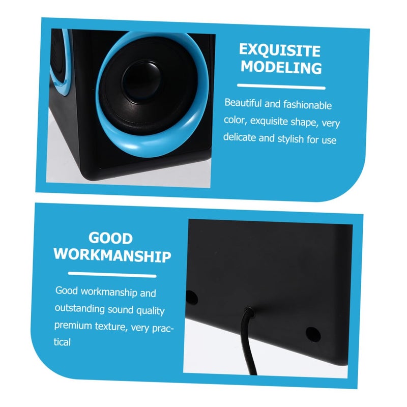 Mini Desktop Computer Speakers USB Powered Compact Surround Sound Loudspeaker For Laptop Home Office - Image 4