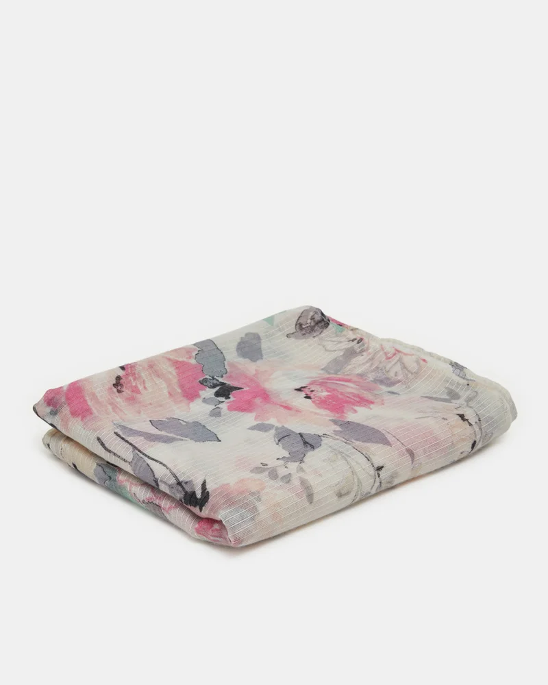 REDTAG Girls White Printed Scarf