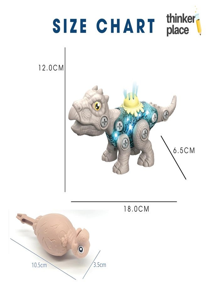 ThinkerPlace DIY Sliding Dinosaur Kit Stegosaurus with Light & Sound | Learn About Fossils | Take Apart Dinosaur Toys | Build, Play & Learn | Toy for Kids Age 4+ | Science & Learning Toy - Image 2