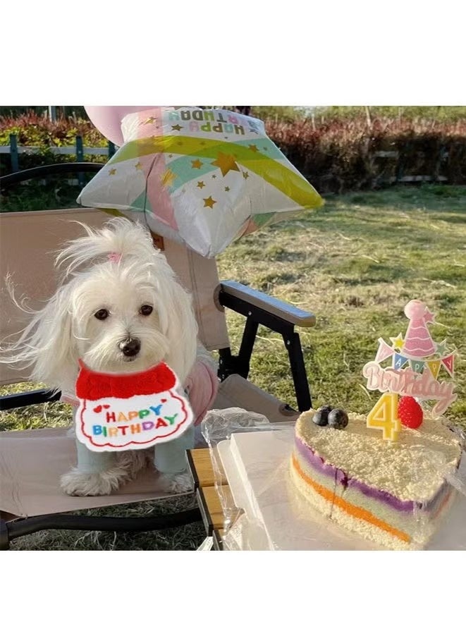 وشاح باندانا لعيد الميلاد للقطط وقبعة للحفلات، مريلة عيد ميلاد للقطط الصغيرة، مريلة عيد ميلاد للحيوانات الأليفة، مجموعة زينة لحفلات أعياد الميلاد للقطط - Image 3