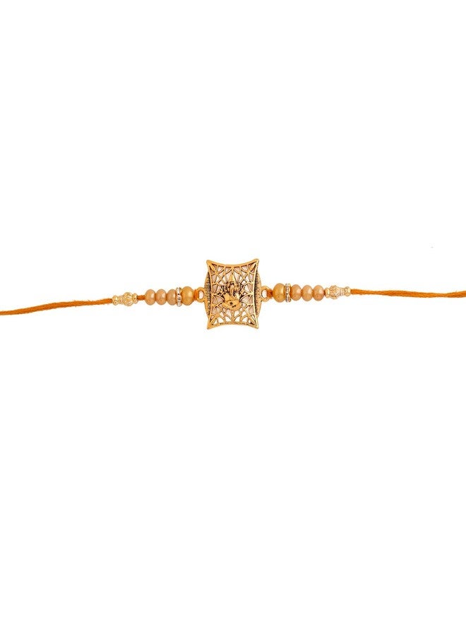 VOYLLA Auspicious Ganesha Rakhi With Roli Chaawal Pack - Image 3