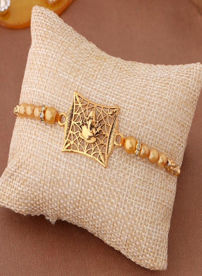 VOYLLA Auspicious Ganesha Rakhi With Roli Chaawal Pack - Image 2