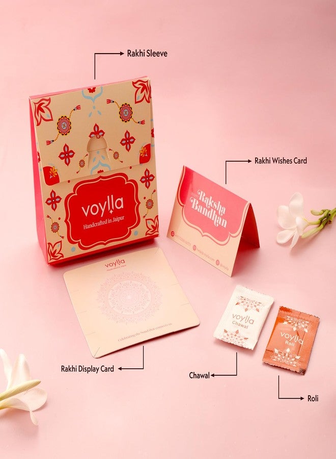 VOYLLA Auspicious Ganesha Rakhi With Roli Chaawal Pack - Image 5