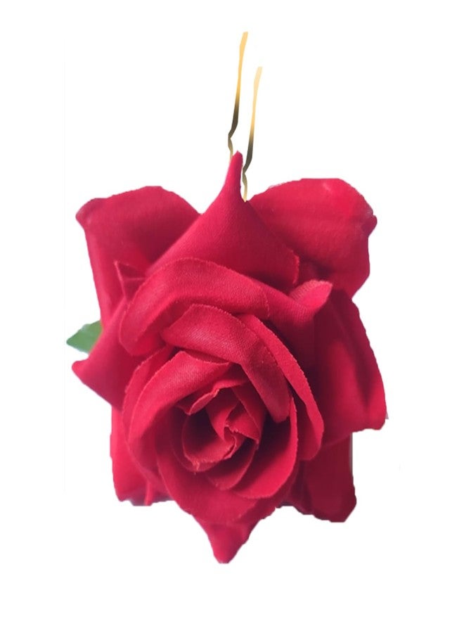 برافراجيا كعكة شعر فوضوية من برافراجيا مع مشبك شعر على شكل وردة، وصلات شعر من الدانتيل القطني، مثالية لحفلات الزفاف النسائية والمناسبات الأخرى (أسود) - Image 3